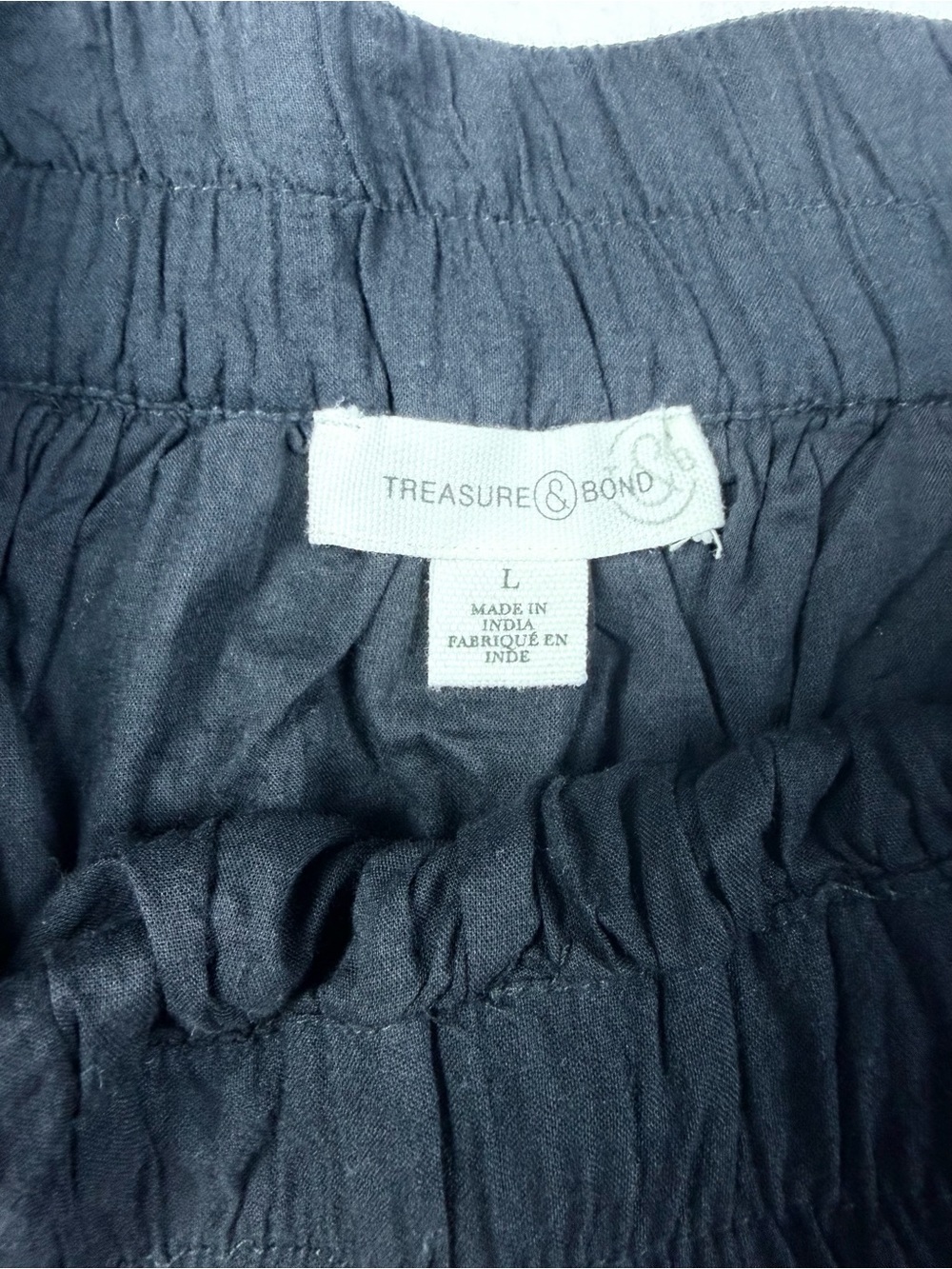 Treasure & Bond NWT Black Tiered Ruffle Cotton Mini Skirt Size Large L $55 - Picture 4 of 9